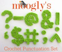 The Moogly Crochet Punctuation Set https://www.mooglyblog.com/moogly-crochet-punctuation-set/