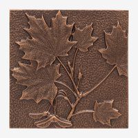 Unique Maple Leaf theme compliments your homes decor. Manufactured from sand cast, high density aluminum alloy 8 in. x 8 in., wall decor 1/2 in. off wall