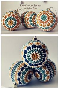 Crochet Christmas Bauble Ornament Free Crochet Patterns