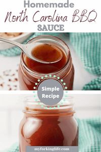 This North Carolina sauce is the only BBQ sauce you'll ever need. It is incredibly simple to make homemade and has perfect tangy, sweet vinegar flavors. It is perfect for smothering on your pulled pork or chicken!