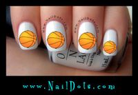 Basketball nail decals