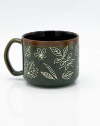 Pressed Leaves Mug - Hand Carved | Cognitive Surplus – Cognitive Surplus EU