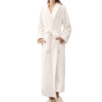 Homegro Women's Long Robe Fuzzy Plush Spa Bath Robes Fleece Winter Warm Full Length Pockets Belted White Medium Tag Size M=US Size M, Tag Size XL =US Size L , Tag Size 3XL=US Size XL Homgro women flannel bathrobe effortlessly charms with pull on, collared, belted, open front, v neck, belt and brings style and confidence to your everyday wardrobe with its long sleeve, ankle, longline, long, long length ladies fluffy bath rpbes is veryfleece, plush and is super soft, baggy, cozy womens long robe i