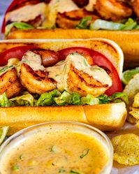 Grilled Shrimp Po' Boys with Cajun Remoulade