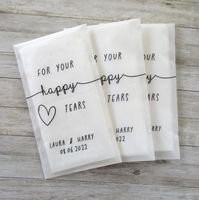 Happy Tears Tissue Packets Wedding Tissues Wedding Guests - Etsy UK