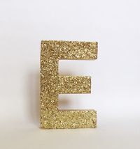 Gold Glitter Stand up Letter-initial-monogram-wedding-engagement-shower-birthday-home Decor-photo Prop-winter Onederland-decorations-name - Etsy