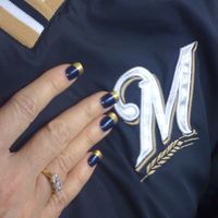 Milwaukee Brewers only I would do gold nail w/blue tips