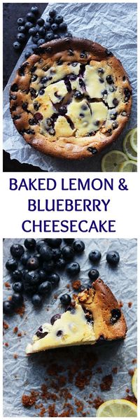 This easy Baked Lemon & Blueberry Cheesecake is super creamy and packed full of the flavours of summer. Make ahead of time for a hassle free dessert Cheesecake Recipe | Lemon & Blueberry Recipes | Make Ahead Desserts | Easy cheesecake recipe #lemoncheesecake #blueberrycheesecake #easycheesecakerecipe