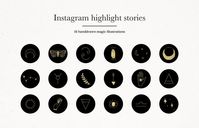 With these 18 unique Instagram story highlight icons you make your Instagram profile stand out from the rest. With these story covers you can style your Instagram profile to fit your branding. These pretty simple hand drawn black and gold icons are perfect for a small business or boutique owners,