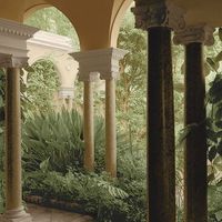 Portico Garden No. 2 by Alan Blaustein Photographic Print on Wrapped Canvas