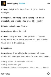 incorrect cursed child quotes from tumblr #thecursedchild #cursedchild #incorrectcursedchildquotes #harrypotter #incorrecthpquotes #incorrectharrypotterquotes