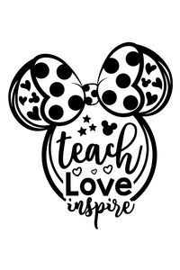 Inspire with love and magic using our 'Teach Love Inspire' Disney SVG collection. Featuring enchanting Disney Silhouettes and dedicated teacher designs, these SVGs are perfect for creating unique teacher-themed projects. Elevate your crafting experience with the charm of Disney and the spirit of teaching. Teach Love Inspire SVG | Disney SVG | Disney Silhouettes SVG | Teacher Design | Teacher SVG | Teach