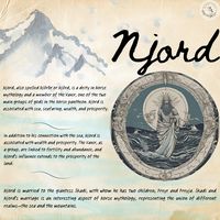 Njord is primarily associated with the sea and seafaring. He is considered a god of the wind and the sea, which makes him a significant deity for sailors and fishermen. Njord is often invoked for safe journeys and abundant catches.