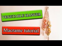 macrame tutorial: vegetable hanger | (new design) - YouTube