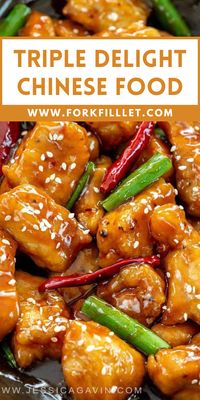 Are you ready for some tasty Chinese food?? Meet the Triple Delight Chinese Food Recipe, a dish with chicken, shrimp, beef, and veggies.