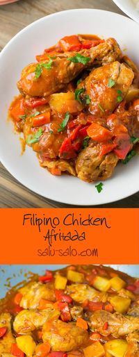 Chicken Afritada (Filipino Chicken in Tomato Sauce) - Salu Salo Recipes