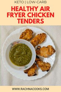 These crispy Air fryer chicken tenders are a healthy and quick snack or side. Substitute the breading with flour or almond meal for a no-breading recipe. Deliciously moist and crispy, it makes for a great appetizer. Very easy recipe. Do try. #easyhealthyAirfryerchickentenders #crispybestairfryerchickentenders