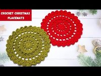 Raji's Craft Hobby: How to Make Easy Crochet Christmas Placemats