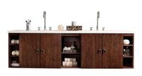 Made of extremely durable materials including ash, white oak, and plywood, the Sonoma Double Sink Vanity with Quartz Top is perfect for your restaurant or bar restroom.