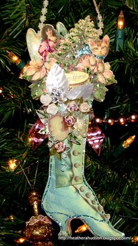 Heather A Hudson: Vintage Victorian Christmas boot Tutorial