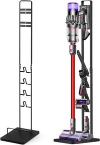 Haturi Vacuum Stand, Vacuum Accessories Stable Metal Storage Bracket Holder for Dyson Handheld V15 V11 V10 V8 V7 V6 Cordless Vacuum Cleaners, Black DC30 DC31 DC34 DC35 DC58 DC59 DC62 DC74