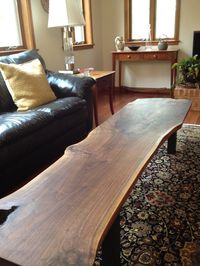 Items similar to Black Walnut slab coffee table on Etsy #table #woodworking