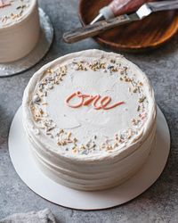 Mini vanilla cake with buttermilk ermine frosting (plus a smash cake!) • Cook Til Delicious