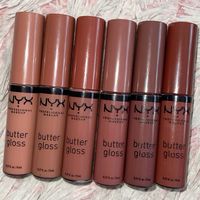 shades madeline, butterscotch, spiked toffee, praline, ginger snap, brownie drip   #lipgloss