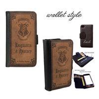 iPhone and Galaxy leather wallet case - Harry Potter Hogwarts a History