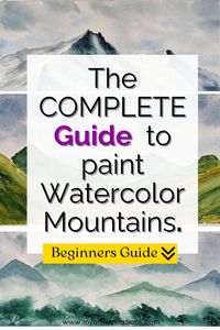 A thorough guide to painting snowy, foggy landscapes mountains, and mountains in the distance for beginners. With unmissable tips for each. Learn more below: