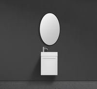 18" Floating Modern Bathroom Vanity White Lacquer Finish