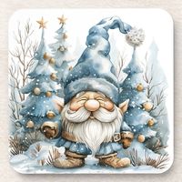 Dusty Blue Gnome and Christmas Trees