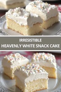 IRRESISTIBLE HEAVENLY WHITE SNACK CAKE