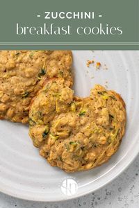 Made with fresh zucchini and rolled oats, these zucchini breakfast cookies are moist and fluffy and perfect for an on-the-go breakfast.