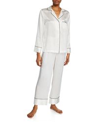 Neiman Marcus Basic Silk Satin Pajama Set | Neiman Marcus