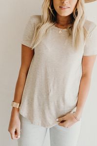 Our favorite basic tee re-imagined with a shorter length creates a must-have basic for your capsule wardrobe! The straight hem and hip length fit are a dream for getting dressed!