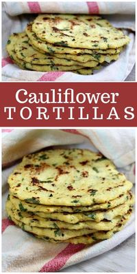 Cauliflower Tortillas recipe from RecipeGirl.com #cauliflower #tortillas #lowcarb #paleo #recipe #RecipeGirl