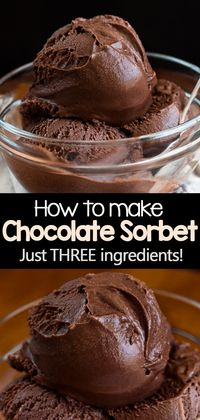 How To Make Chocolate Sorbet (Easy Chocolate Dessert)