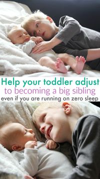 How to help your toddler adjust to being a big sibling. If your toddler is acting out or throwing tantrums since the new baby was born these tips will help ease the transition. #toddler #newbaby #motherhood #tantrums