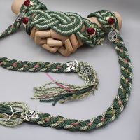 Handfasting Cord Celtic 'nine Knots' Design Green With Floral Roses Custom Infinity Love Knot Wedding Handtying Cord/ribbon/rope/sash - Etsy Canada