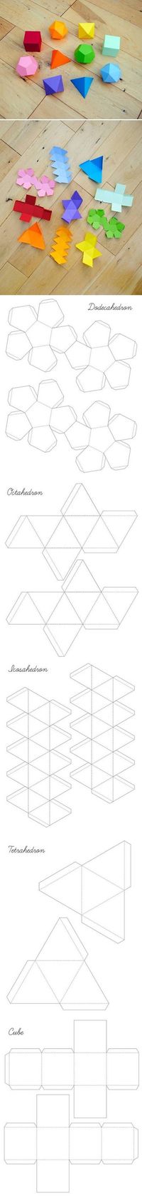 DIY Geometrical Box Templates DIY. Download pdf templates.