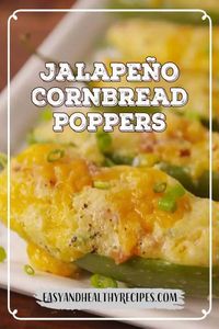 Finding a tasty and tangy food to get your meal started in the right direction? These Jalapeño Cornbread Poppers are the way to go. Jalapeno halves are filled with a flavorful mix of corn muffin mix, egg, sour cream, corn, chopped bacon, cheddar and 