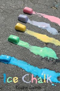 Fun summer activities for kids - including how to make ice chalk!