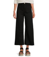 Every Patch Pocket High Rise Frayed Hem Wide Leg Jeans | Dillard's