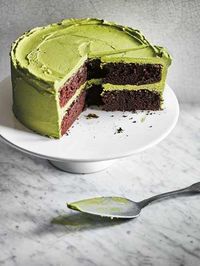 Devil’s Food Cake with Matcha Frosting Recipe | MOTHER EARTH LIVING