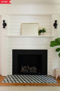 10 Brick Fireplace Before and After Transformations (with Home Makeover Photos) | Apartment Therapy