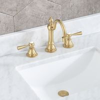 Lend vintage charm to your bathroom with this beautiful faucet. The faucet is crafted from 100-percent brass with a satin finish and includes a high-arch spout and torch lever handles that provide traditional elegance to your space.