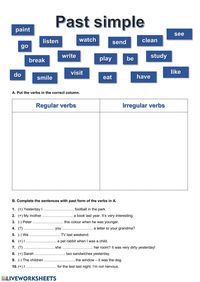 Past simple online exercise for Grade 4. You can do the exercises online or download the worksheet as pdf.