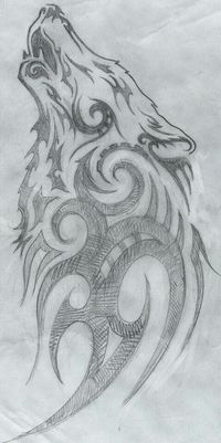 Wolf tattoo drawing More