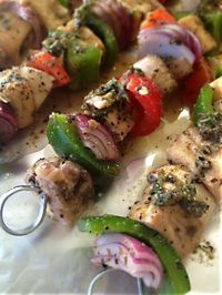 Gourmet Tofu and Vegetable Souvlaki - 2 marinades - make ahead then hassle free grill.